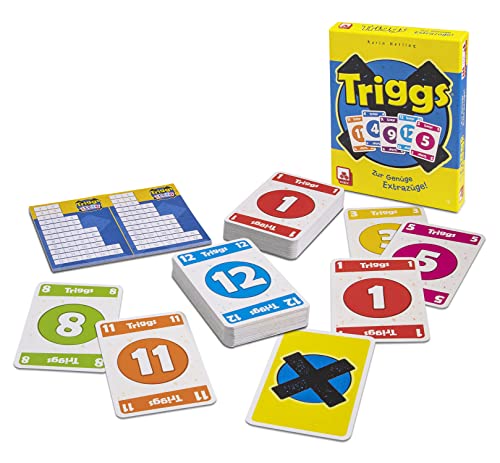 NSV-NSV-4129-Triggs-Suficientes Trenes adicionales-El Juego de Cartas rápido, Multicolor (Nürnberger Spielkarten Verlag 4129)