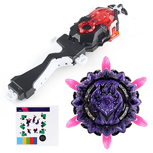 OBEST Bley Peonzas de Batalla con Lanzadors Niños Juguetes, B-169 Gyro Spinners de Metal Fusion 4D Turbo Burst y Launcher y Manillar Blade Set, para Niños Navidad Cumpleaños Regalo de Año Nuevo