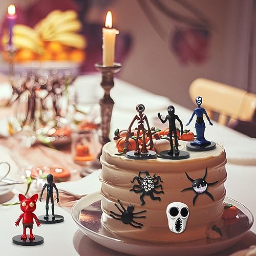 OCDSLYGB 9PCS Mini Figuras de Juego de Terror,Roblox Cake Toppers,Decoración Tartas Roblox Figuras,Decoración para Tartas Cumpleaños,Decoración de Cumpleaños para Niños