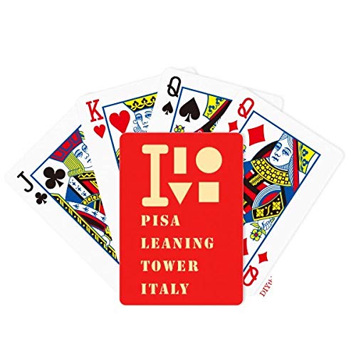 OFFbb-USA Pisa Inclinada Tower Italia Poker Jugando a la carta Juego de mesa