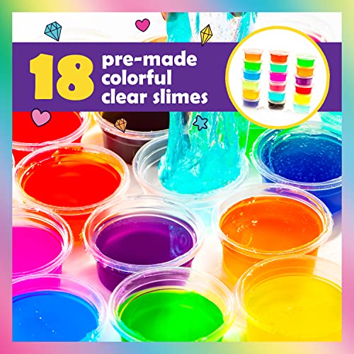 Original Stationery Unicorn Sparkle Slime Kit - Kit de Slime de Unicornio Brillante, Set Completo de 50 Piezas de Unicornio con 18 Tarros de Slime Ya Hecho - Regalos Niños