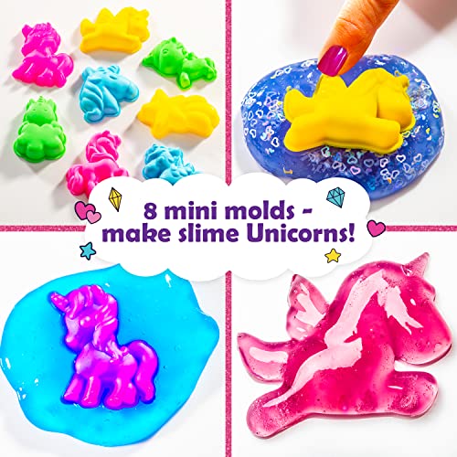 Original Stationery Unicorn Sparkle Slime Kit - Kit de Slime de Unicornio Brillante, Set Completo de 50 Piezas de Unicornio con 18 Tarros de Slime Ya Hecho - Regalos Niños