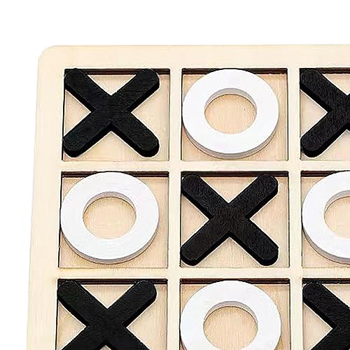 Oshhni Tic TAC Toe Juego de Mesa Divertido Juego de Tablero de ajedrez Interactivo Noughts and Crosses Brain Teaser para Adultos Table Decor