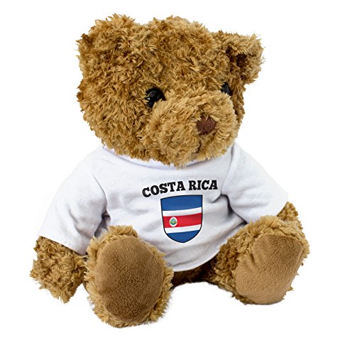 Oso de Peluche con Bandera de Costa Rica, Lindo y tierno, Regalo para fanáticos de Costa Rica