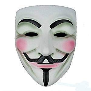 OUTLETISSIMO® Máscara V para Vendetta Color Blanco para Carnaval Halloween Anonymus