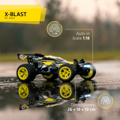 Overmax X-Blast RC Plane 4x4 Speed Tracción 45kmh Alcance 100 Metros Suspensión de Resorte Independiente Luces LED Big Car Conducir sin Cargar: 30 Minutos