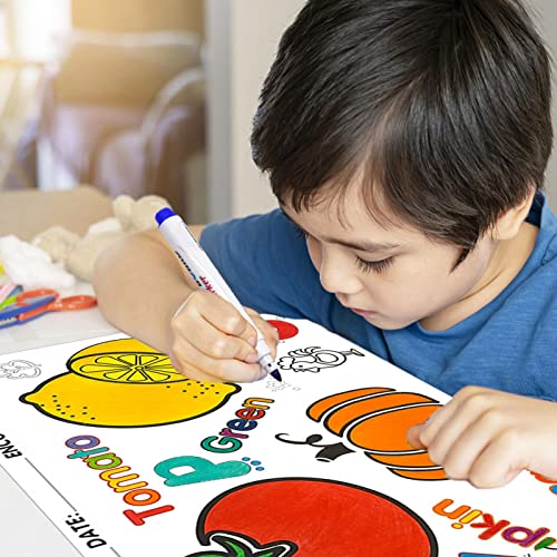 Pacienjo Rollo para colorear, Rollo de Graffiti Divertido, Niño en la Edad Pequeña Artes y Artesanías Pared para colorear Póster Frutas Verduras Paraíso Mundo Animal Educación para el Desarrollo