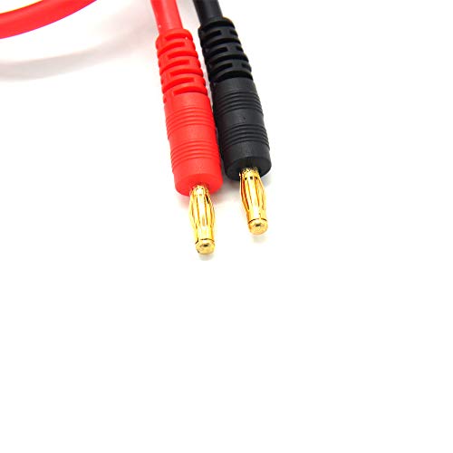 Padarsey EC5 conector a 4 mm Bullet Banana Plug adaptador de cable de carga de batería 12AWG Cable de alambre de silicona 11.8" (300 mm) 2 unidades