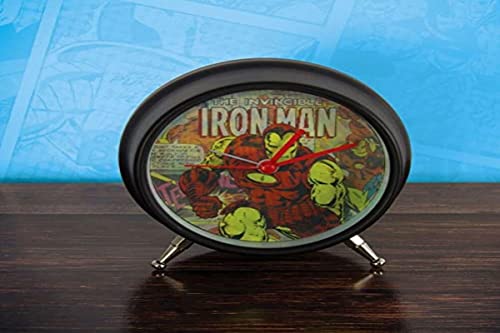 Paladone PP3438MC Marvel Comics Lenticular Classic - Reloj Despertador de Metal