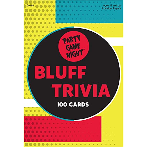 Party Game Night Bluff Juego de cartas de trivia de juegos universitarios, jugar en equipo o individualmente, perfecto para la noche de juegos, para 3 o más jugadores a partir de 12 años