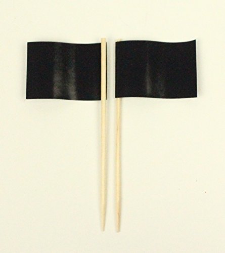 Party-Picker bandera colour negro incluir banderitas de papel 50 pcs bolsa de perros titúlelos