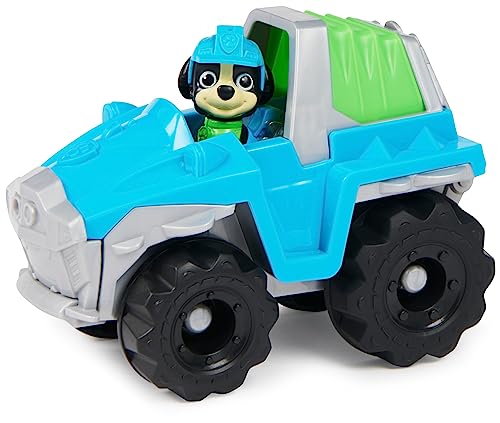 PATRULLA CANINA - COCHE DINO RESCUE + FIGURA REX - Patrulla Canina Coche de 15 cm con 1 Figura de Patrulla Canina Rex - 6063452 - Juguetes Niños 3 Años +