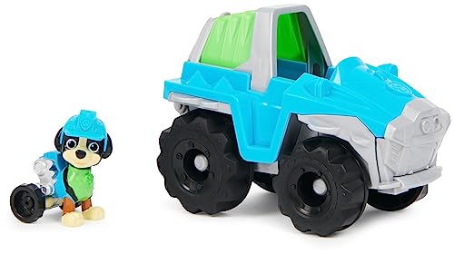 PATRULLA CANINA - COCHE DINO RESCUE + FIGURA REX - Patrulla Canina Coche de 15 cm con 1 Figura de Patrulla Canina Rex - 6063452 - Juguetes Niños 3 Años +