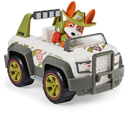 PATRULLA CANINA - COCHE JUNGLE CRUISER + FIGURA TRACKER - Coche Todoterreno Juguete con 1 Figura Tracker Patrulla Canina - 6061801 - Juguetes Niños 3 Años +