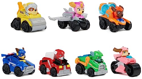 Patrulla Canina - LA SUPERPELÍCULA - Pack Patrulla Canina 7 Figuras de los Pup Squad Racers - con un Coche de Juguete Inédito de Liberty Patrulla Canina - 6067861 - Juguetes Niños 3 Años +