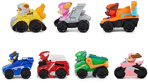 Patrulla Canina - LA SUPERPELÍCULA - Pack Patrulla Canina 7 Figuras de los Pup Squad Racers - con un Coche de Juguete Inédito de Liberty Patrulla Canina - 6067861 - Juguetes Niños 3 Años +