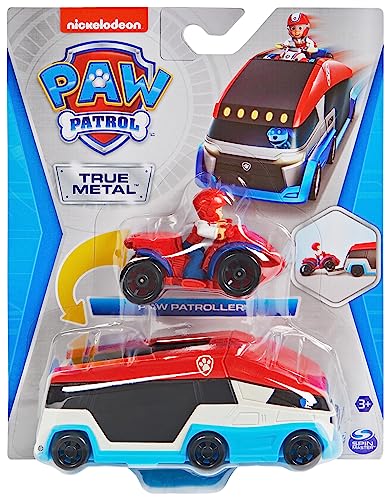 PATRULLA CANINA - PAW PATROLLER TRUE METAL - Coche Patrulla Canina Paw Patroller de Metal con Quad de Juguete con Ryder - 6062573 - Juguetes Niños 3 Años +