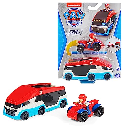 PATRULLA CANINA - PAW PATROLLER TRUE METAL - Coche Patrulla Canina Paw Patroller de Metal con Quad de Juguete con Ryder - 6062573 - Juguetes Niños 3 Años +