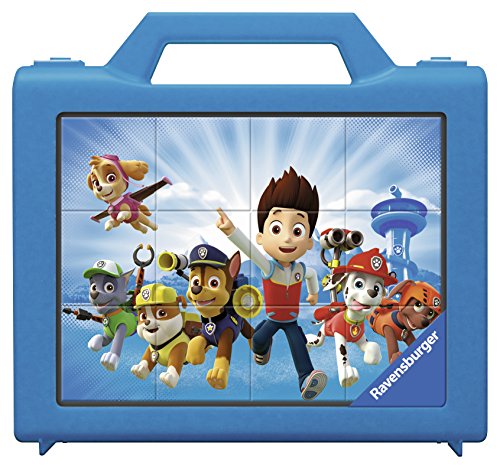 Paw Patrol-10C4005556074242C10 Paw Patrol Rompecabezas 12 Cubos con maletín, Multicolor, 25 x 15 cm (Ravensburger 74242)