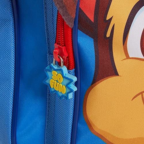 Paw Patrol Mochila para niños 3D Plush Chase Mochila grande Mochila Escuela Guardería Bolsa de viaje con soporte para bebidas, Blue, Talla única, Mochila