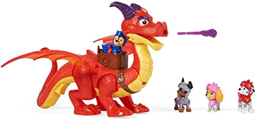 Paw Patrol Rescue Knights Brave Knights Dragon Sparks + 4 Dogs