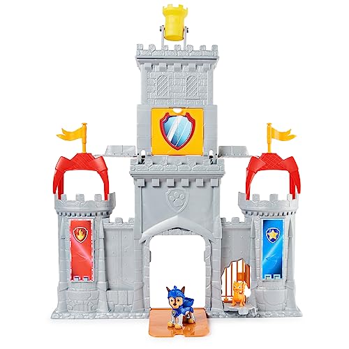 Paw Patrol, Rescue Knights Castle HQ, Escenario transformable de 11 Piezas con Figuras de acción de Chase y del minidragón Draco, Juguetes para niños a Partir de 3 años