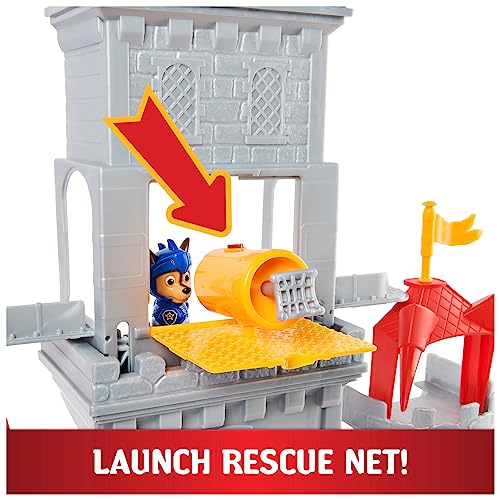 Paw Patrol, Rescue Knights Castle HQ, Escenario transformable de 11 Piezas con Figuras de acción de Chase y del minidragón Draco, Juguetes para niños a Partir de 3 años