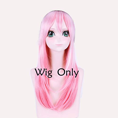 Peluca Japonesa De Cosplay De Super Sonico Para Mujeres/Niñas Halloween, Fiesta, Escenario, Juego Comic-Con Degradado Peluca Pelo + Gorra De Peluca Gratis Super Sonico Solo