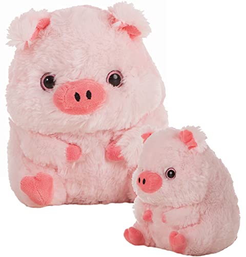 Peluche Cerdo Rosa de Aspecto Muy Gracioso y tierno, Cerdo de Peluche pequeño y Grande, cerditos Suaves para decoración Original y Regalos, Peluches Baratos (38 CM.)