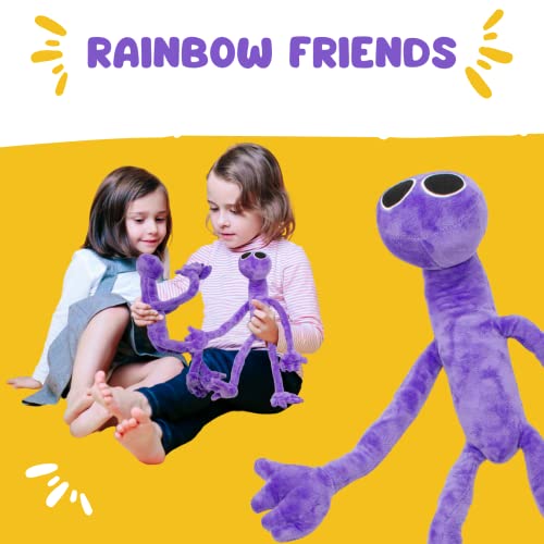 Peluche Rainbow Friends. Muñeco de Amigos del Arcoiris. Juguete de Videojuego de Terror. Regalo Infantil para Niños en Navidad, Cumpleaños (Morado, Purple, 57cm)