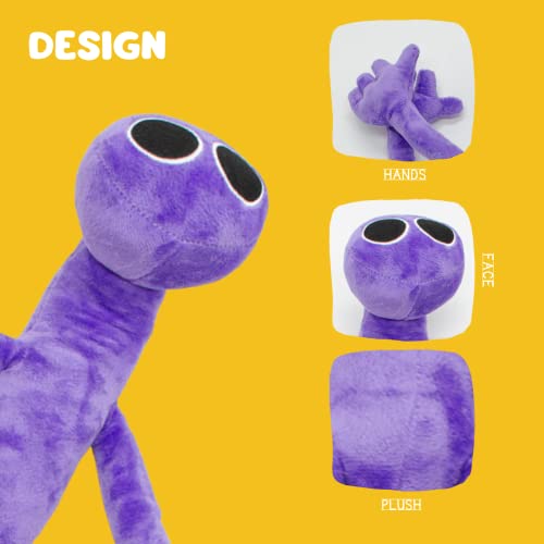 Peluche Rainbow Friends. Muñeco de Amigos del Arcoiris. Juguete de Videojuego de Terror. Regalo Infantil para Niños en Navidad, Cumpleaños (Morado, Purple, 57cm)