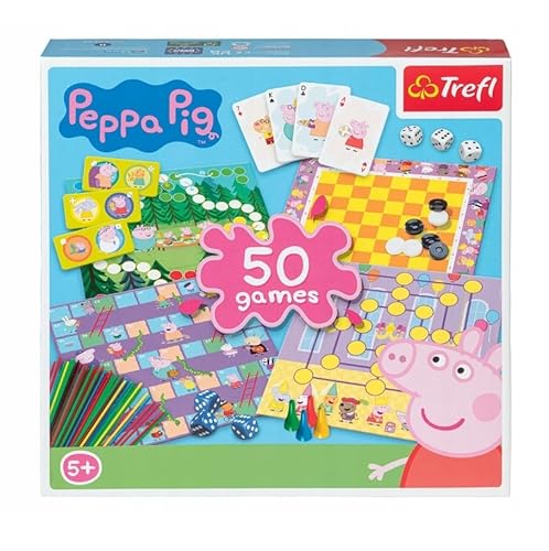 Peppa Pig - Colección de juegos con 50 juegos diferentes, juegos de mesa, juegos de mesa para niños