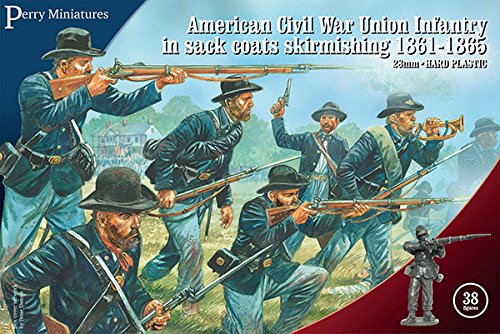 Perry Miniatures Infantería de la Unión de la Guerra Civil Americana en Sack Coats Escaramuza 1861-1865 ACW120
