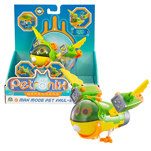 Petronix - Mini Transform Pet Paul-E, juguete transformable de la serie de dibujos animados, pasa de mascota pajarito a vehículo, combinable con otros sets y figuras, niños +3 años, Famosa (PET02400)