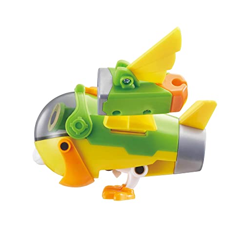 Petronix - Mini Transform Pet Paul-E, juguete transformable de la serie de dibujos animados, pasa de mascota pajarito a vehículo, combinable con otros sets y figuras, niños +3 años, Famosa (PET02400)