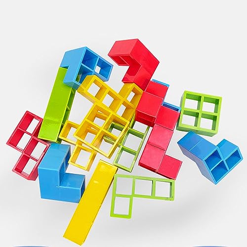 Pgdaj Apilables Tower Balance, Tetris Tower Balance Toy, Bloques De Tetris, Russian Building Blocks, Tetris Tower Balance Game, para Niños, Navidad, Regalos De Cumpleaños, Regalos