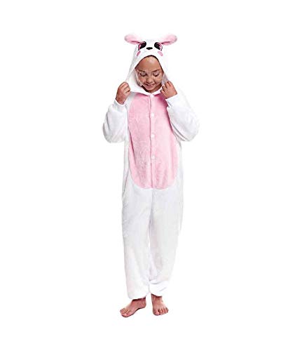 Pijamas Enteros de Animales Niñas y Niños Unisex【Tallas Infantiles 3 a 12 años】 Disfraz Conejo Bunny Mono Enterizo Carnaval Fiestas【Talla 3-4 años】