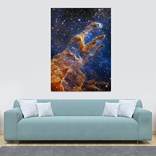 Pilares de la creación – Telescopio espacial James Webb de la NASA – Lienzo envuelto en lienzo (A1 [81 cm x 61 cm)