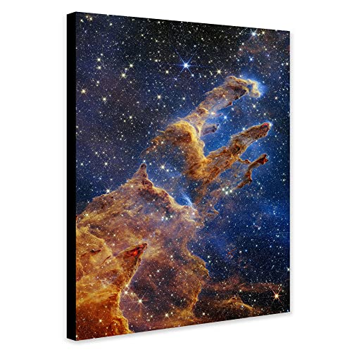 Pilares de la creación – Telescopio espacial James Webb de la NASA – Lienzo envuelto en lienzo (A1 [81 cm x 61 cm)