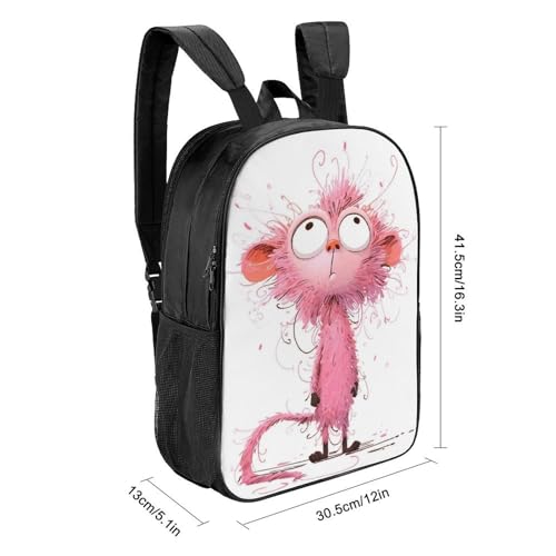 Pink Monkey Mochila De Viaje Para La Escuela, Bolsa De Libros, Monkey Mochila Para Ordenador Portátil, Mochila Casual Para Viajes 17inch