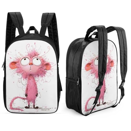 Pink Monkey Mochila De Viaje Para La Escuela, Bolsa De Libros, Monkey Mochila Para Ordenador Portátil, Mochila Casual Para Viajes 17inch