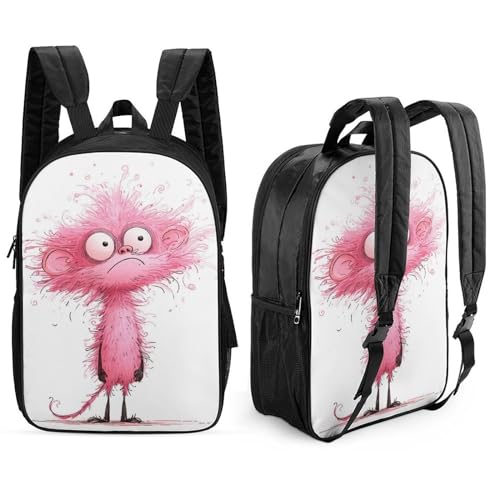 Pink Monkey Mochilas Escolares Para Estudiantes 3D Mochila, Monkey Mochila Infantil, Mochila Casual Para Viajes 17inch