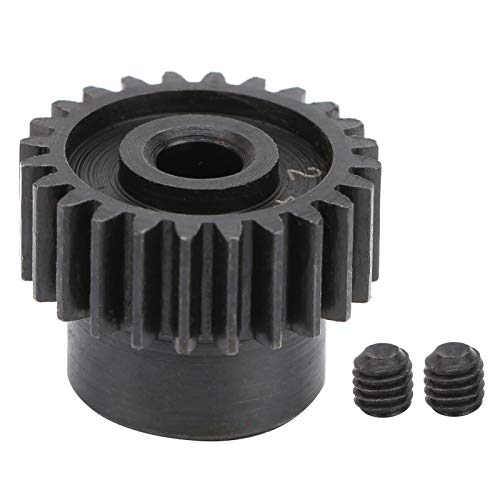 Piñón RC, 48P Metal RC Motor Gear Piñón 24T con Tornillo M3 Adecuado para Coches RC 1/10 1/16