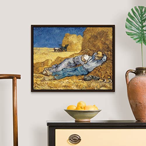 Pintar por Numeros Adultos, Kit de Pintura al óleo de Lienzo DIY para Niños con Pinceles, Pigmento Acrílico- Decoraciones, DPinturas para el Hogar — La siesta, de Vincent Van Gogh