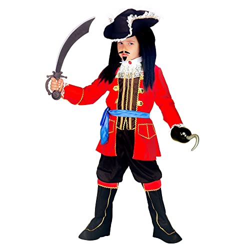 "PIRATE CAPTAIN" (coat with jabot, pants with boot covers, belt, hat) - (158 cm / 11-13 Years)