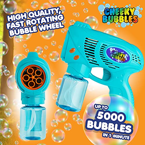 Pistola Burbujas Pistola Pompas de Jabón Niños Bubble Gun Maquina Burbujas, Bubble Machine, Juegos al Aire Libre para Niños, Pistola Burbujas de Jabon para Niños y Niñas (Verde - Paquete de 1)