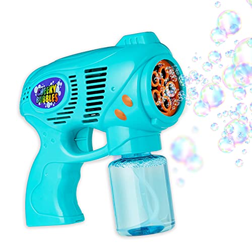 Pistola Burbujas Pistola Pompas de Jabón Niños Bubble Gun Maquina Burbujas, Bubble Machine, Juegos al Aire Libre para Niños, Pistola Burbujas de Jabon para Niños y Niñas (Verde - Paquete de 1)