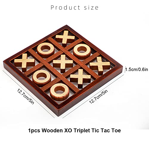 PIUMOJ Juego de Tic TAC Toe, Juegos de Mesa Tic TAC Toe clásicos de Estrategia Familiar para Adultos para niños, Tic TAC Toe Juego Tablero