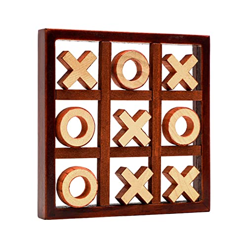 PIUMOJ Juego de Tic TAC Toe, Juegos de Mesa Tic TAC Toe clásicos de Estrategia Familiar para Adultos para niños, Tic TAC Toe Juego Tablero