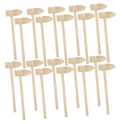 PLAFOPE 20 Piezas Pastel De Martillo Mini Martillo De Madera Herramientas Para Romper Mariscos Mazo De Pastel De Planeta Mazo De Madera Pequeño Martillo De Langosta Niño Joyas Natural